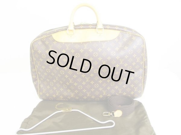 Photo1: LOUIS VUITTON Monogram Leather Brown Travel Bag Alize 1 Poche w/Strap #6571