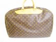 Photo2: LOUIS VUITTON Monogram Leather Brown Travel Bag Alize 1 Poche w/Strap #6571