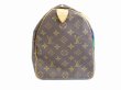 Photo3: LOUIS VUITTON Mon Monogram Leather Brown Hand Bag Purse Speedy35 #6584