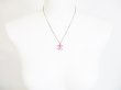 Photo10: CHANEL CC Logo Pink Chain Necklace Pendant #6589