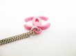 Photo12: CHANEL CC Logo Pink Chain Necklace Pendant #6589