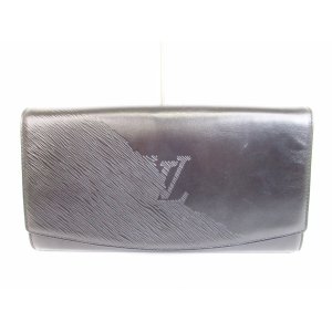 Photo: Rare LOUIS VUITTON Opera Leather Black Clutch Bag Purse #6595