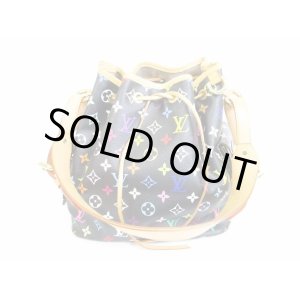 Photo: LOUIS VUITTON Multicolor Leather Black Shoulder Bag Purse Petite Noe #6598