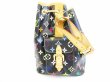 Photo3: LOUIS VUITTON Multicolor Leather Black Shoulder Bag Purse Petite Noe #6598