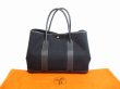 Photo1: HERMES Garden Party PM Canvas&Leather Black Hand Bag Purse #6600