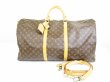 Photo2: LOUIS VUITTON Monogram Leather Brown Duffle&Gym Bag Keepall 60 Bandouliere #6603