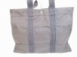 Photo2: HERMES Canvas Gray Hand Bag Tote Bag Her Line GM #6615