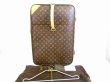 Photo1: LOUIS VUITTON Monogram Leather Brown Carry Bag Travel Bag Pegase 50 #6627