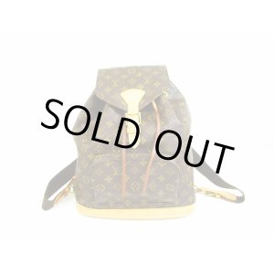 Photo: LOUIS VUITTON Monogram Leather Brown Backpack Purse Montsouris GM #6631