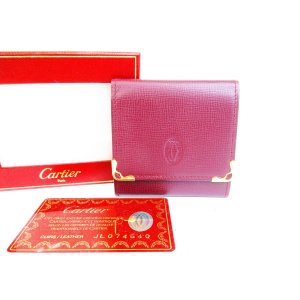 Photo: Cartier Must de Cartier Bordeaux Leather Coin Purse #6645