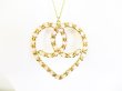 Photo2: CHANEL CC Logo Gold&Pink Heart Motif Chain Necklace #6648