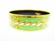 Photo11: HERMES Enamel Bangle Bracelet Green Multicolor Emaiyu GM #6652