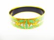 Photo3: HERMES Enamel Bangle Bracelet Green Multicolor Emaiyu GM #6652