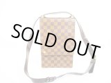 Photo: LOUIS VUITTON Damier Leather Brown Crossbody Bag Purse Portobello #6707