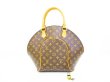 Photo1: LOUIS VUITTON Monogram Leather Brown Hand Bag Purse Ellipse MM #6722