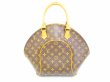 Photo2: LOUIS VUITTON Monogram Leather Brown Hand Bag Purse Ellipse MM #6722