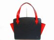 Photo1: LOUIS VUITTON Epi Leather Black&Red Hand Bag Purse Varenne #6724