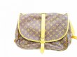 Photo2: LOUIS VUITTON Monogram Leather Brown Crossbody Bag Saumur 35 #6740