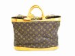 Photo1: LOUIS VUITTON Monogram Leather Brown Duffle Bag Hand Bag Cruiser Bag 40 #6746