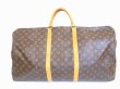 Photo2: LOUIS VUITTON Monogram Leather Brown Duffle&Gym Bag Keepall 60 Bandouliere #6754