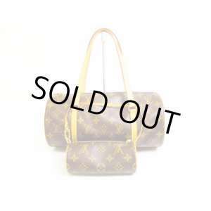 Photo: LOUIS VUITTON Monogram Leather Brown Hand Bag Papillon 30 w/Pouch #6761