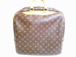 Photo2: LOUIS VUITTON Monogram Leather Brown Boston Bag Hand Bag Evasion #6762