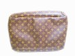 Photo5: LOUIS VUITTON Monogram Leather Brown Boston Bag Hand Bag Evasion #6762