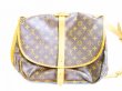 Photo2: LOUIS VUITTON Monogram Leather Brown Crossbody Bag Saumur 35 #6764