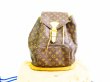 Photo1: LOUIS VUITTON Monogram Leather Brown Backpack Purse Montsouris GM #6777