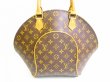 Photo2: LOUIS VUITTON Monogram Leather Brown Hand Bag Purse Ellipse MM #6881