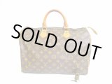 Photo: LOUIS VUITTON Monogram Leather Brown Hand Bag Purse Speedy35 #6886