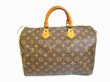 Photo2: LOUIS VUITTON Monogram Leather Brown Hand Bag Purse Speedy35 #6886