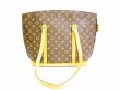 Photo1: LOUIS VUITTON Monogram Leather Brown Tote&Shoppers Bag Babylone #6903