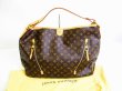 Photo1: LOUIS VUITTON Monogram Leather Brown Shoulder Bag Hobo Delightful GM #6909