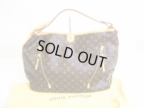 Photo1: LOUIS VUITTON Monogram Leather Brown Shoulder Bag Hobo Delightful GM #6909