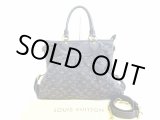 Photo: LOUIS VUITTON Monogram Denim Black Hand Bag w/Strap Neo Cabby GM #6918