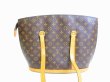 Photo2: LOUIS VUITTON Monogram Leather Brown Tote Bag Purse Babylone #6938