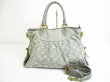 Photo1: LOUIS VUITTON Monogram Denim Gray Hand Bag W/strap Neo Cabby MM #6953