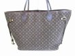 Photo2: LOUIS VUITTON Monogram Canvas Idylle Dark Brown Tote Bag Neverfull MM #6957