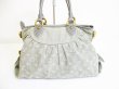 Photo2: LOUIS VUITTON Monogram Denim Gray Hand Bag W/strap Neo Cabby MM #6993