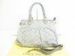 Photo1: LOUIS VUITTON Monogram Denim Gray Hand Bag W/strap Neo Cabby MM #7002