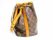 Photo3: LOUIS VUITTON Monogram Leather Brown Shoulder Bag Purse Petite Noe #7010