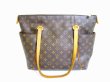 Photo1: LOUIS VUITTON Monogram Leather Brown Tote&Shoppers Bag Totally MM #7011