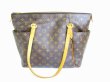 Photo2: LOUIS VUITTON Monogram Leather Brown Tote&Shoppers Bag Totally MM #7011