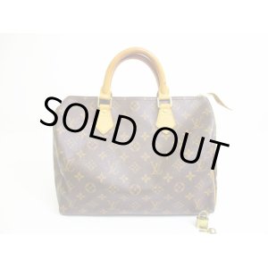 Photo: LOUIS VUITTON Monogram Leather Brown Hand Bag Purse Speedy30 #7012