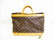 Photo1: LOUIS VUITTON Monogram Leather Brown Duffle Bag Hand Bag Cruiser Bag 40 #7040