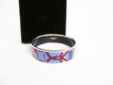 Photo: HERMES Enamel Bangle Bracelet Blue Multicolor Emaiyu GM #7043