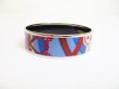 Photo2: HERMES Enamel Bangle Bracelet Blue Multicolor Emaiyu GM #7043