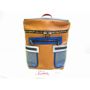 Photo: Christian Louboutin Leather Multicolor Spikes Line Backpack Bag Purse #7072