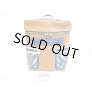 Photo: Christian Louboutin Leather Multicolor Spikes Line Backpack Bag Purse #7072